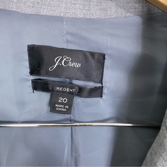 J Crew Regent Blazer Gray K5961 Sz 20 - Picture 3 of 7